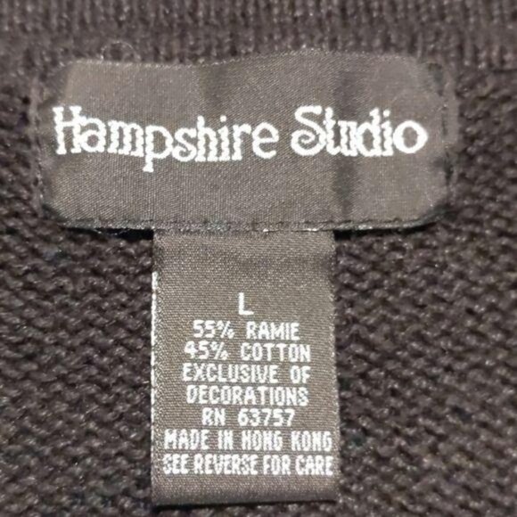 Hampshire Studio Christmas Sweater Cardigan Women's  full zip Santa  Size L - Picture 8 of 16